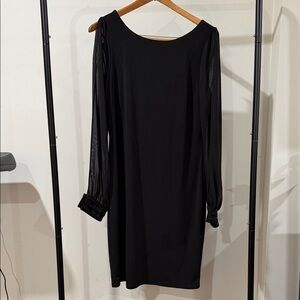 Elegant Black Long Sleeve Dress